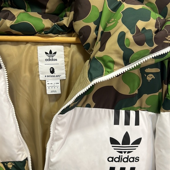 Bape X Adidas camo puffy jacket - Picture 2 of 5